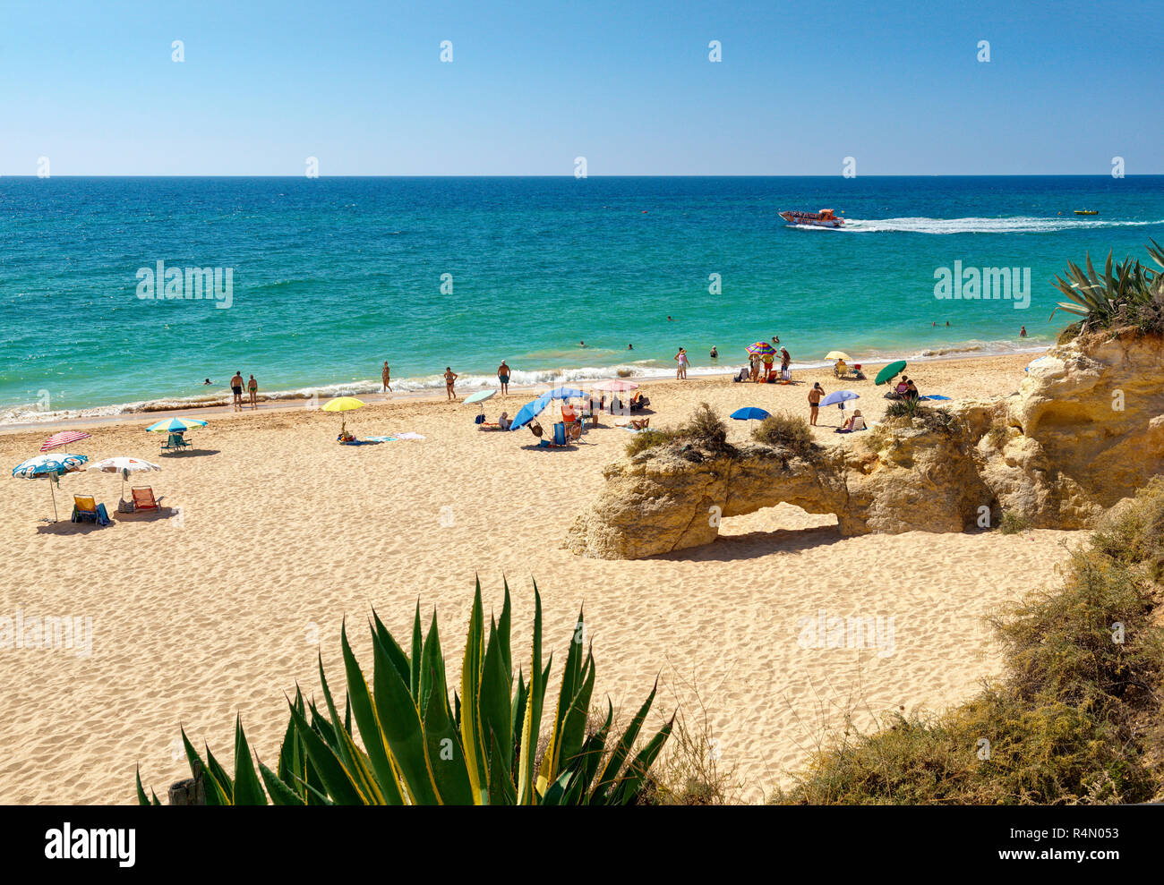 Detail von Armacao de Pera Strand Stockfoto