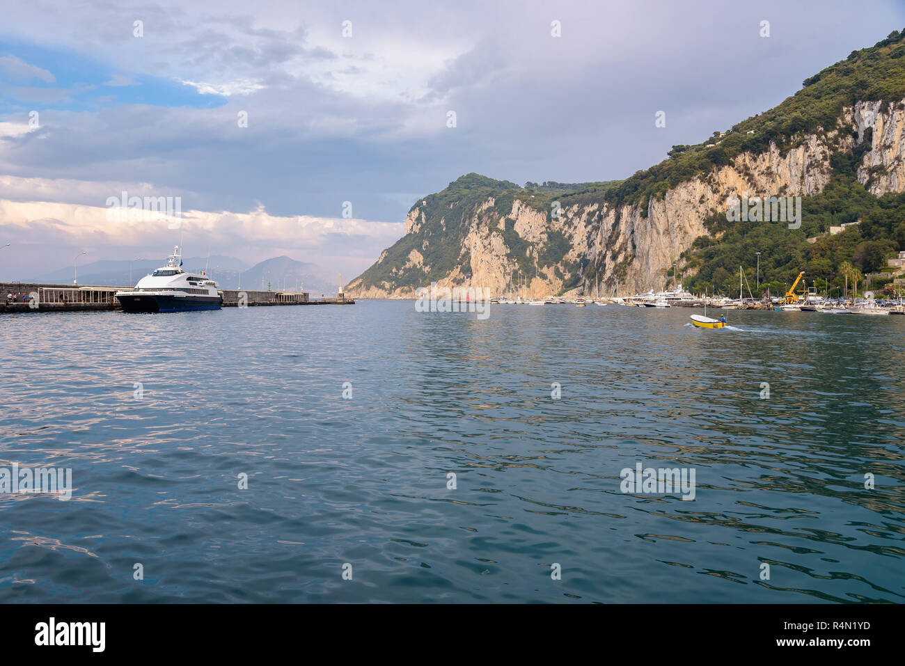 Port Eingang auf der Insel Capri Stockfoto