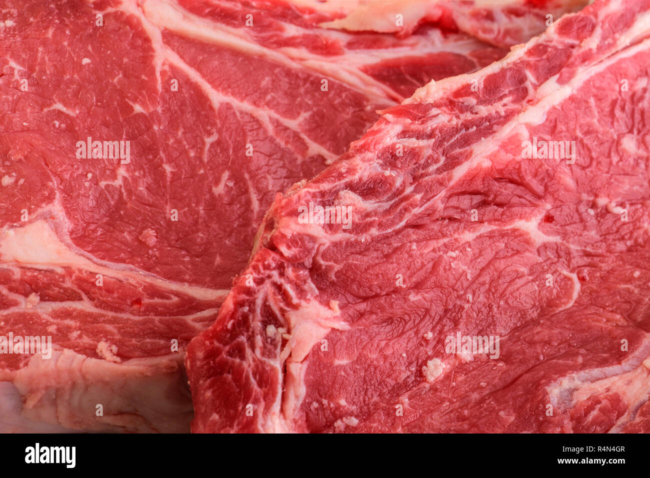 Nahaufnahme von rohen Steak Stockfoto