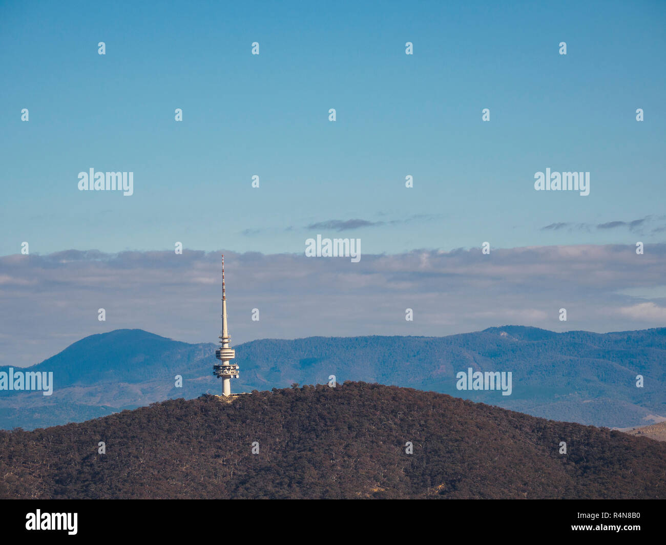 Telstra Tower in die Schwarzen Berge, Canberra Stockfoto