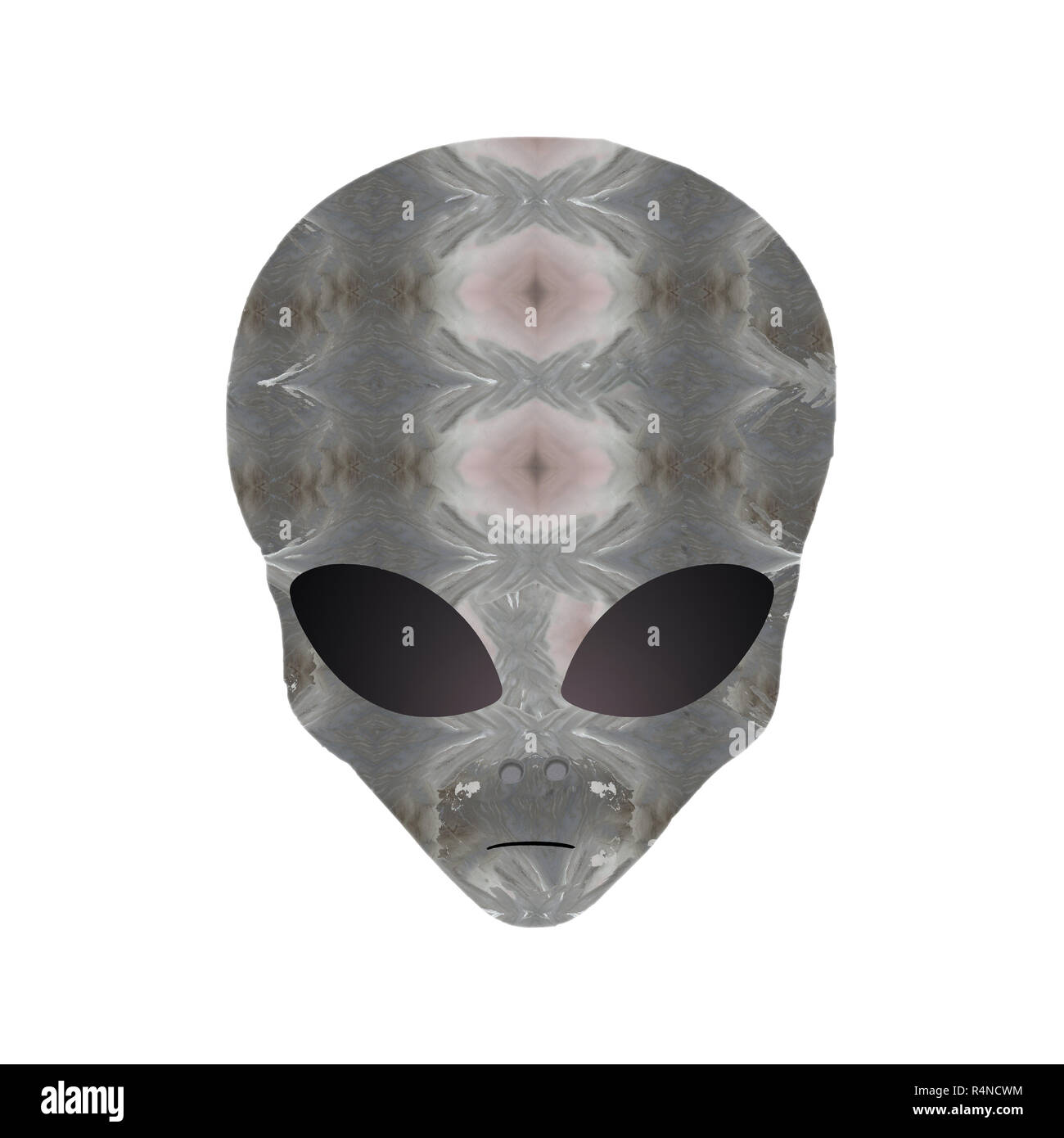 Alien grauen Kopf Abbildung Stockfoto