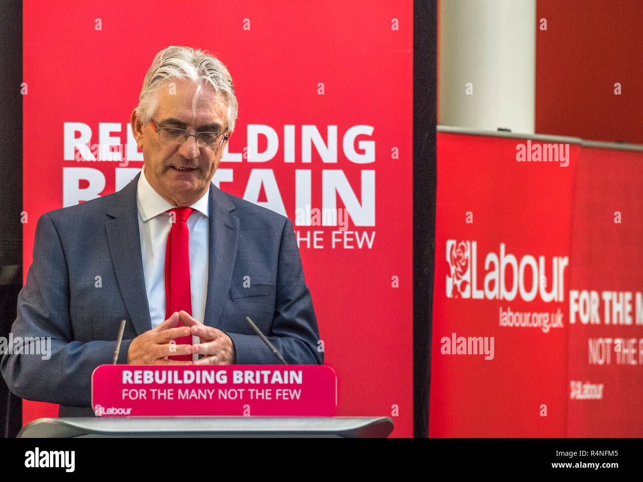 Paul Bradshaw Arbeit Bürgermeisterkandidat für Mansfield 2019 Wahl. Stockfoto