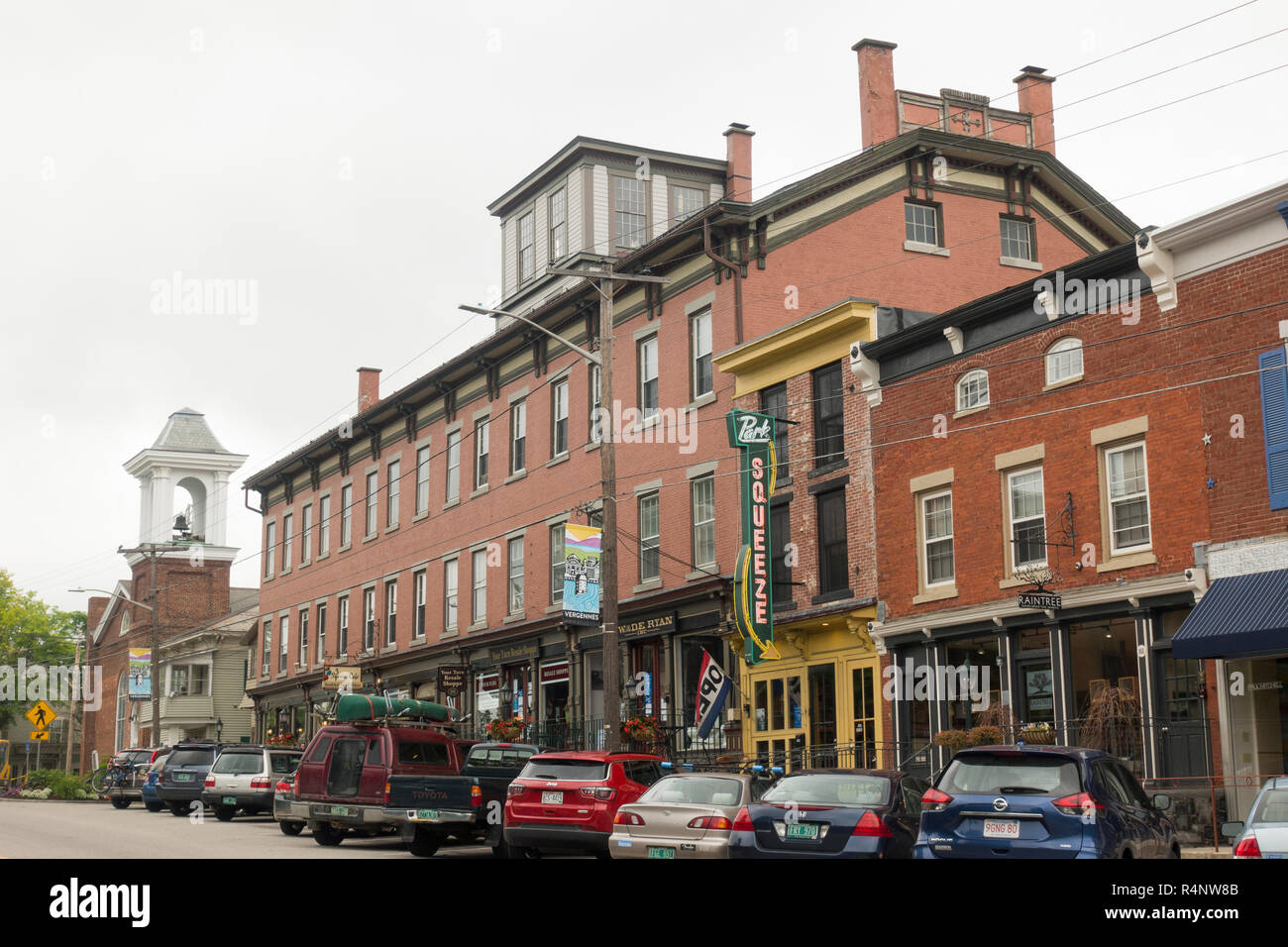 Main Street Vergennes Vermont Stockfoto