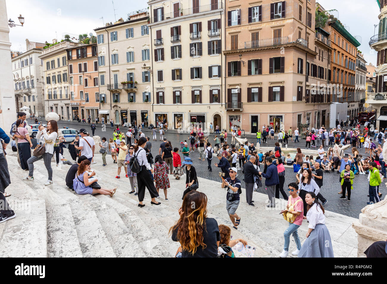 Rom Spanische Treppe an der Piazza di Spagna in Rom Stadt, Latium, Italien Stockfoto