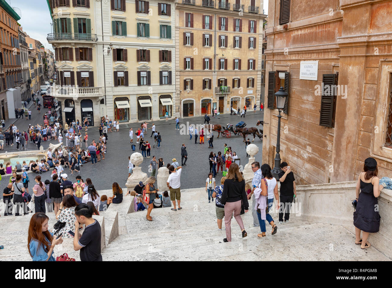 Rom Spanische Treppe an der Piazza di Spagna in Rom Stadt, Latium, Italien Stockfoto