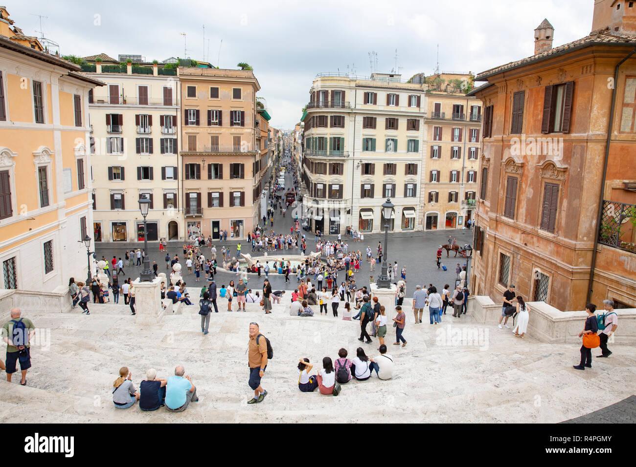 Rom Spanische Treppe an der Piazza di Spagna in Rom Stadt, Latium, Italien Stockfoto