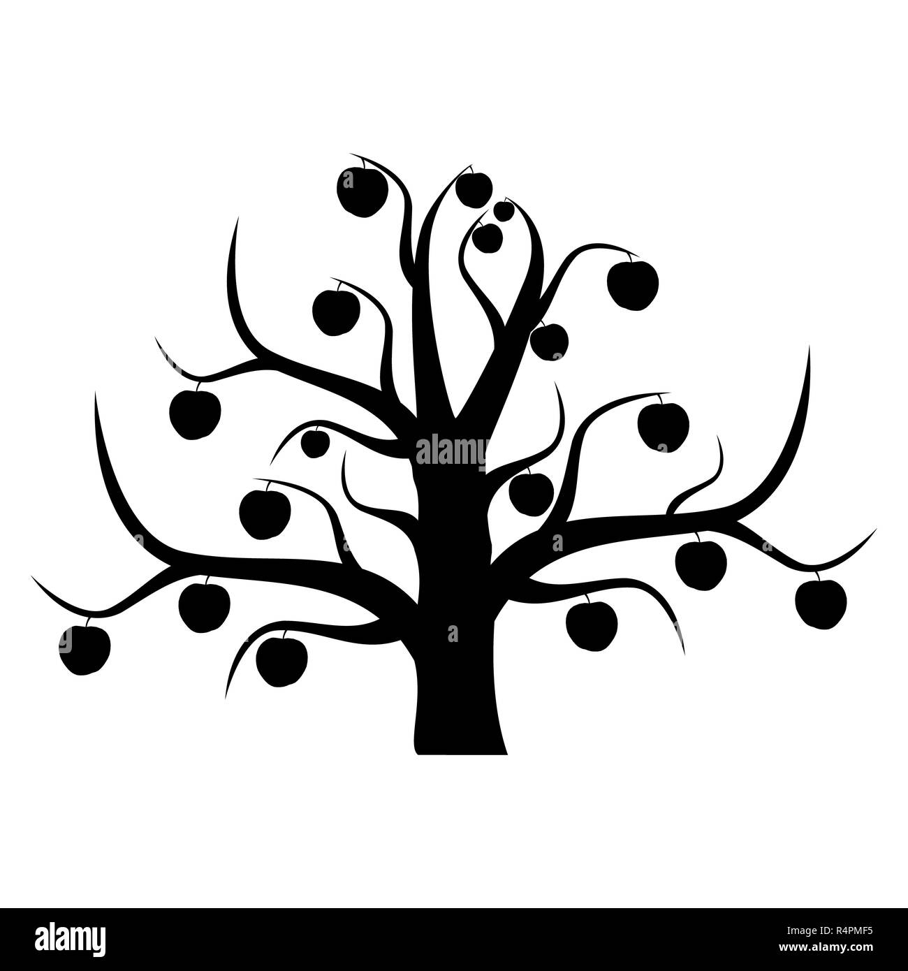 Die ungewöhnliche Apfelbaum Stockfoto