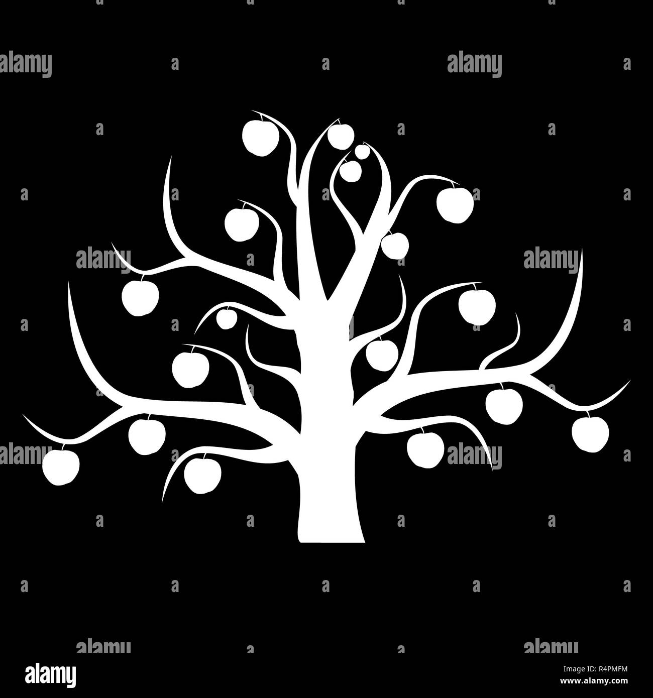 Die ungewöhnliche Apfelbaum Stockfoto