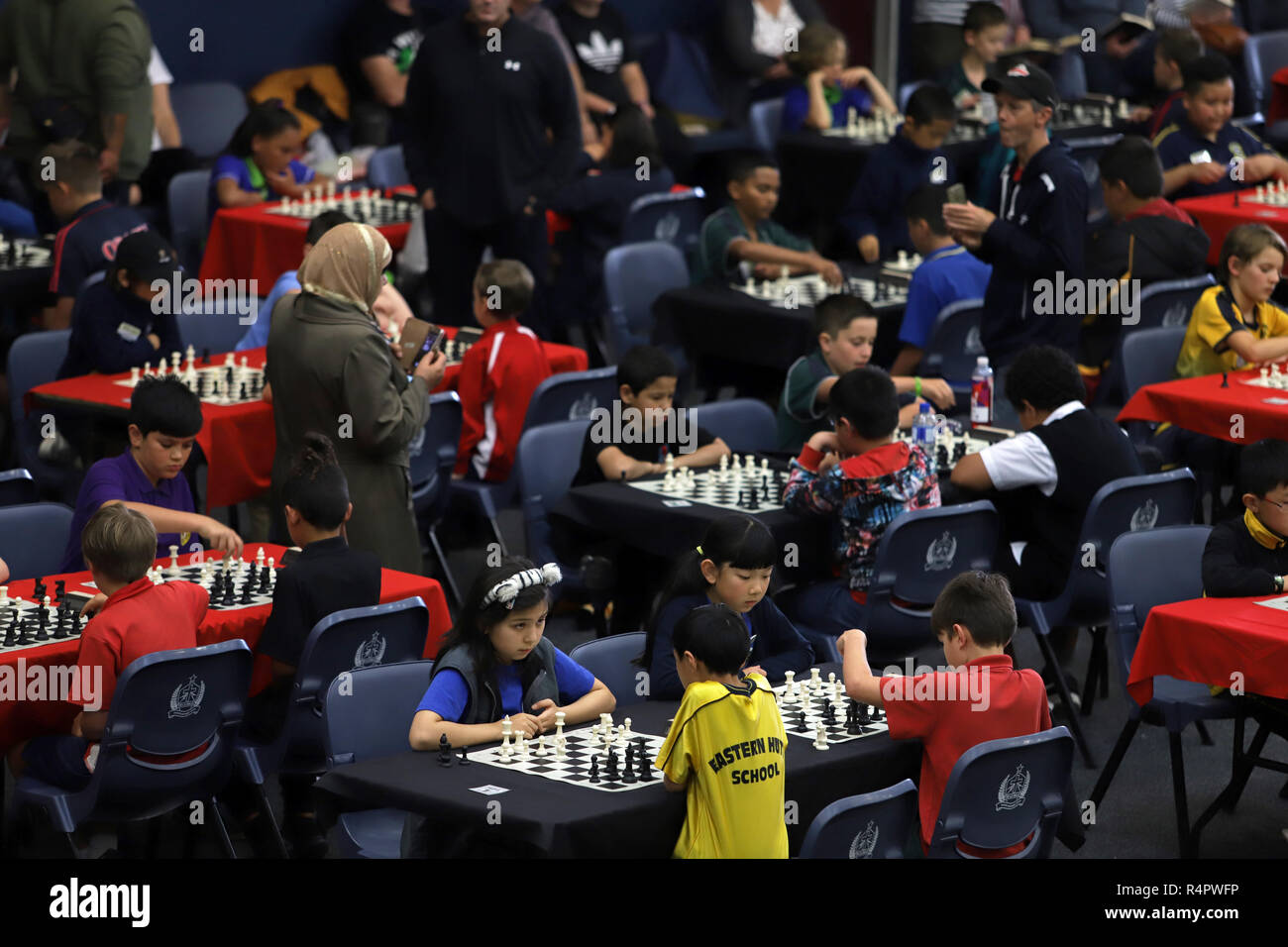Junior National Chess Team Wettbewerb, Auckland, Neuseeland Stockfoto
