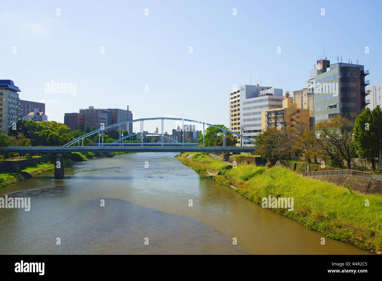 Shirakawa Fluss, Präfektur Kumamoto, Japan Stockfoto