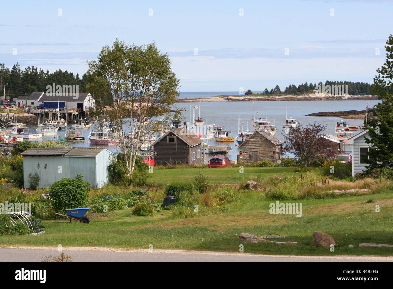 New England in Maine Hummer Dorf Stockfoto