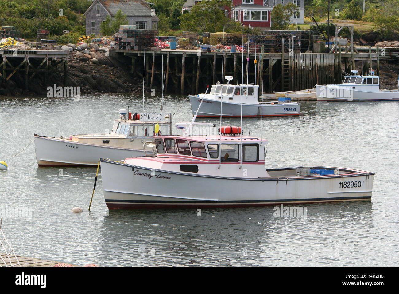 New England Krabbenfänger in Corea Maine Hafen Stockfoto