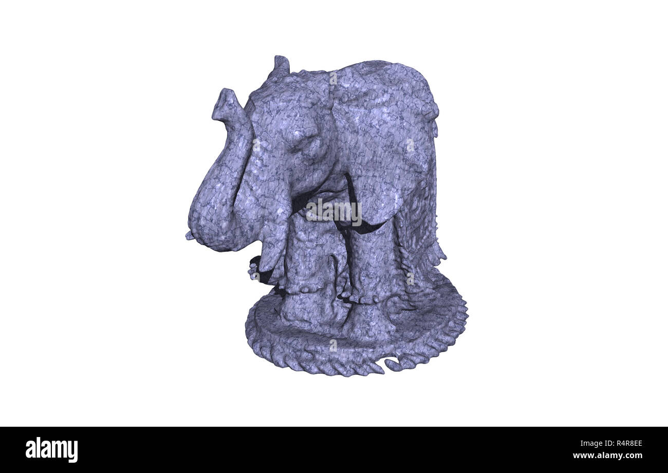 Keramik Elefant Figur isoliert Stockfoto