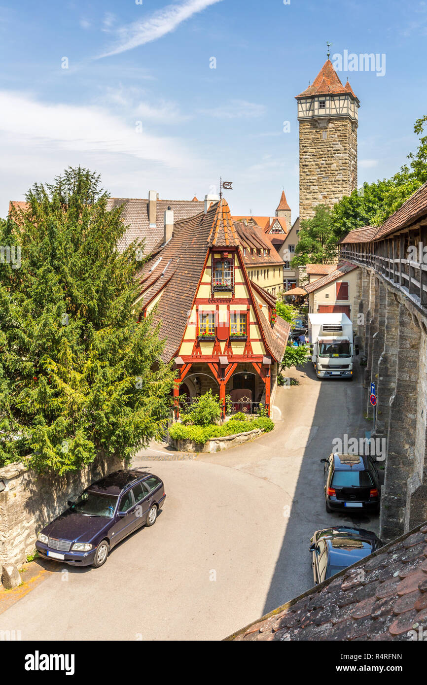 historische Stadt Rothenburg Ob der Tauber Stockfoto