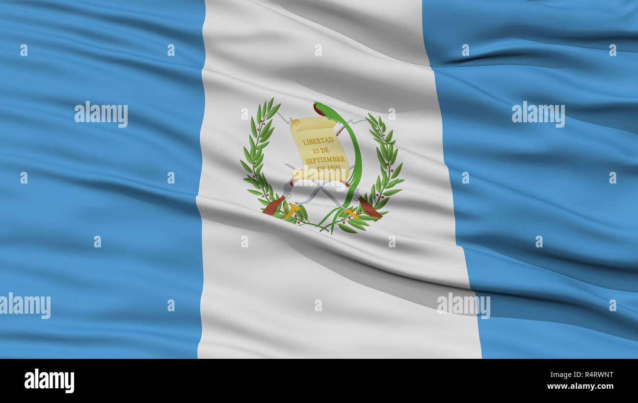 Closeup Guatemala Flagge Stockfoto