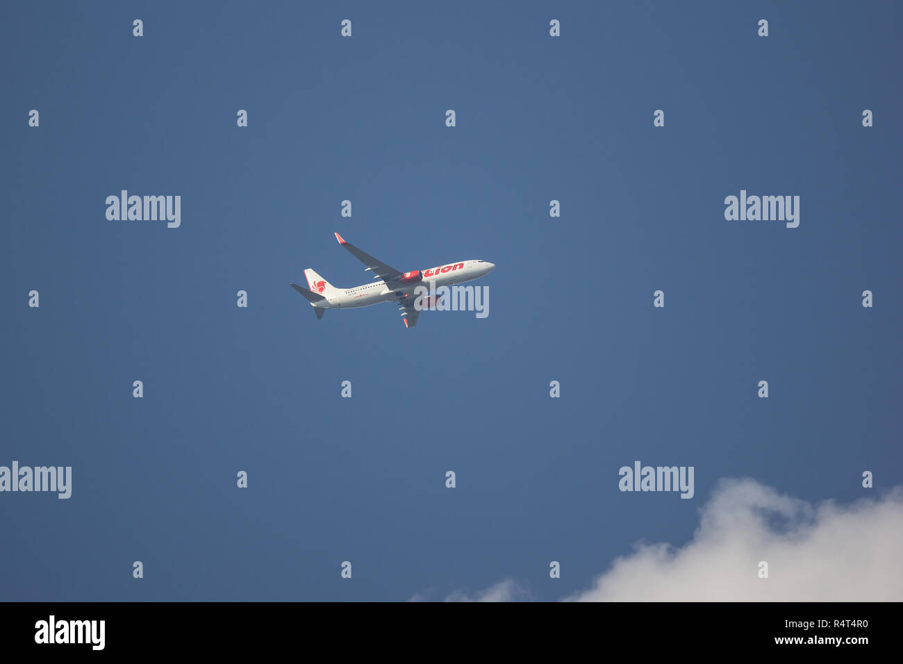 Chiangmai, Thailand - 25. November 2018: HS-LUK Boeing 737-800 der Thai Lion Air Airline. Von Chiangmai Flughafen in Bangkok. Stockfoto