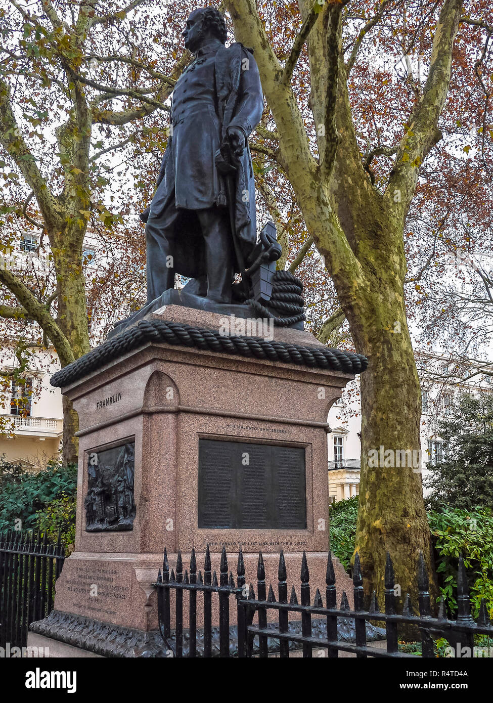 Sir John Franklin Memorial, Waterloo Place, London, England, UK, GB Stockfoto