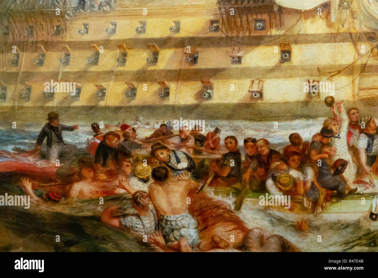 Die Schlacht von Trafalgar, 21. Oktober 1805, Detail, JMW Turner, 1822, Stockfoto