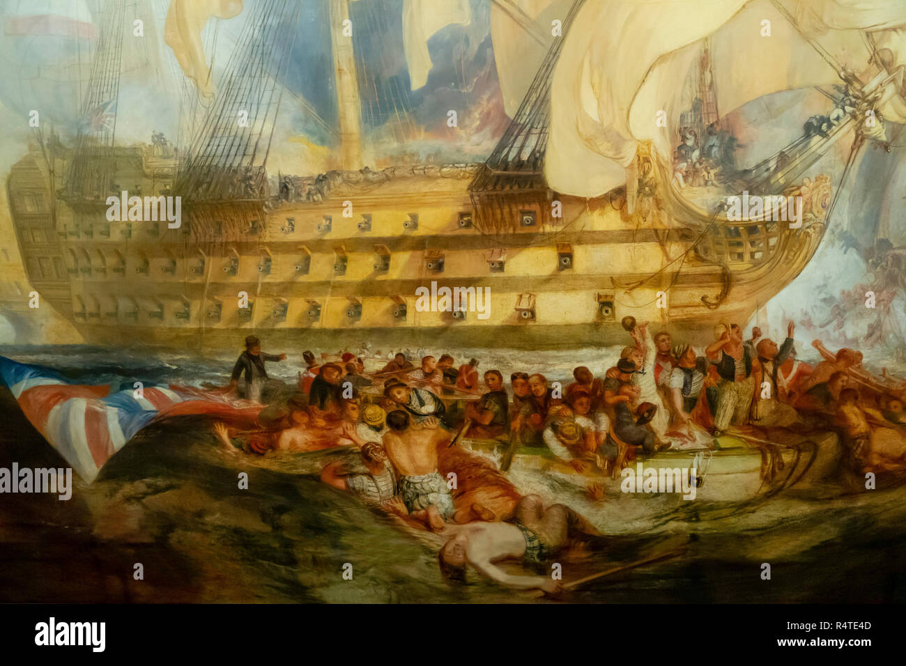 Die Schlacht von Trafalgar, 21. Oktober 1805, Detail, JMW Turner, 1822, Stockfoto