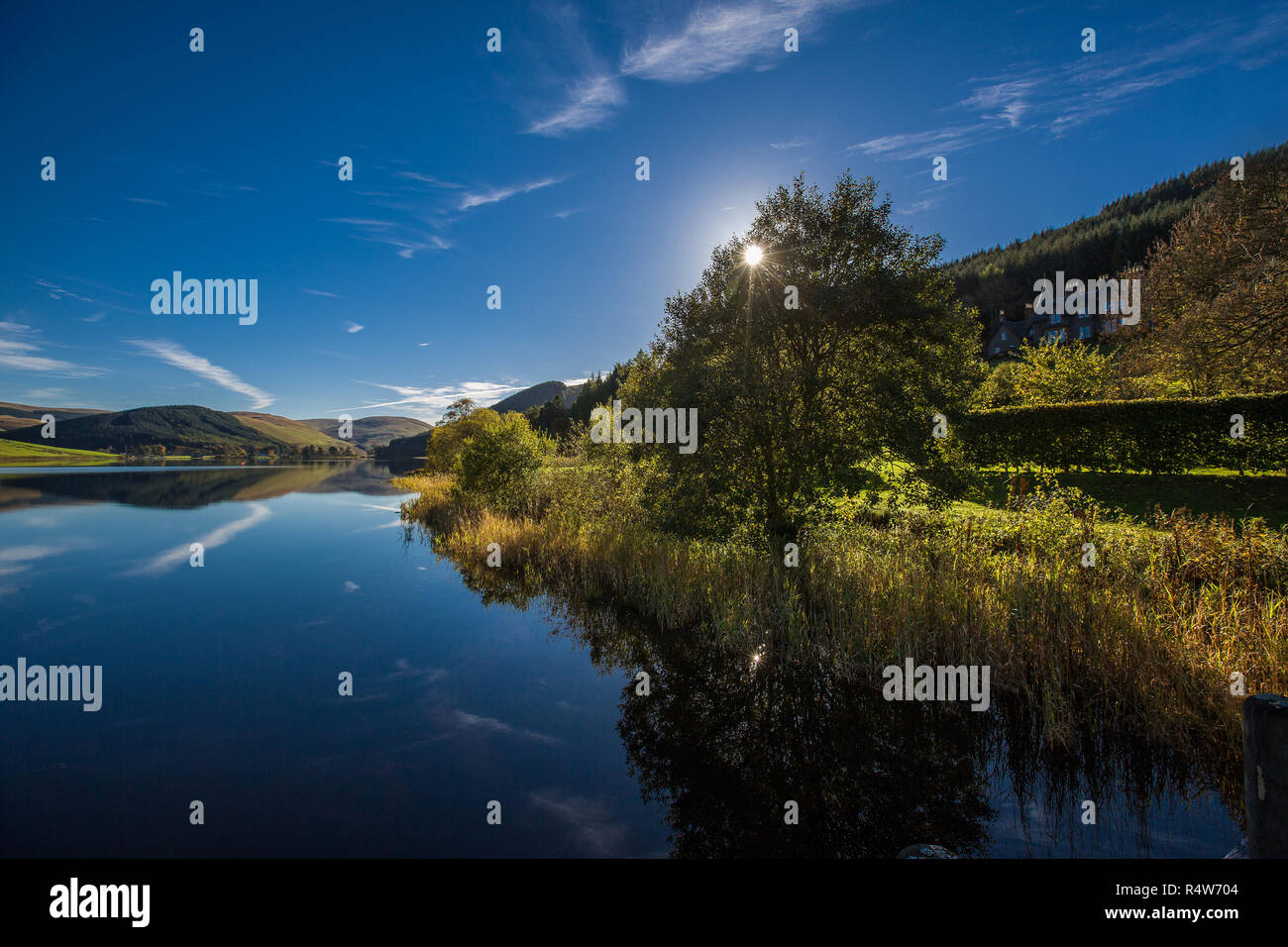 Str. Marys Loch in Schottland grenzt Stockfoto