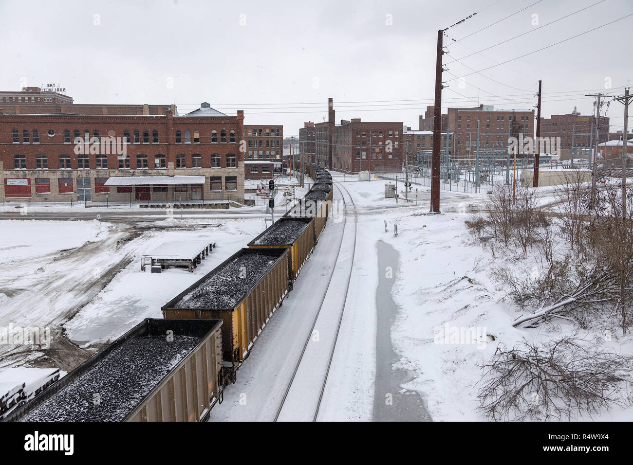 6. Straße in Burlington, Iowa Stockfoto