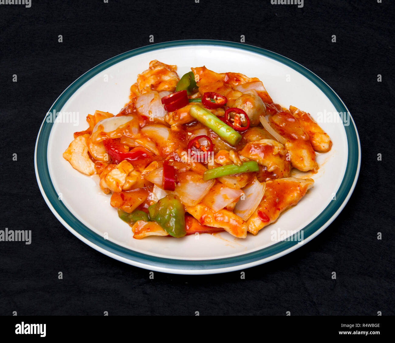 Chinesisches Essen, Szechuan Chicken Stockfoto