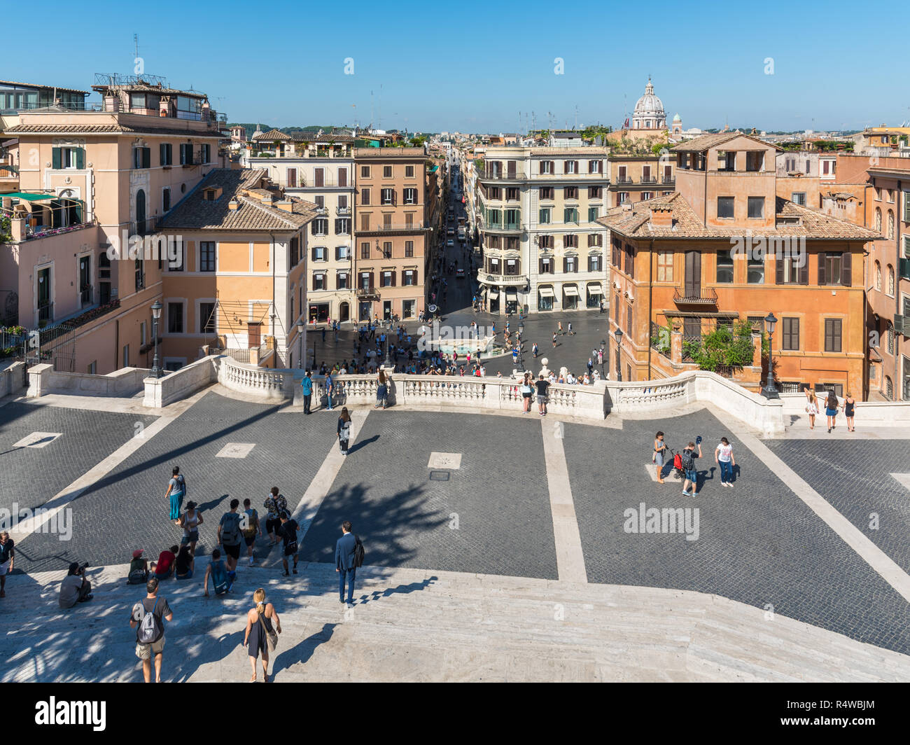 Spanische Schritte von Piazza della Trinità dei Monti in Rom, Italien Stockfoto