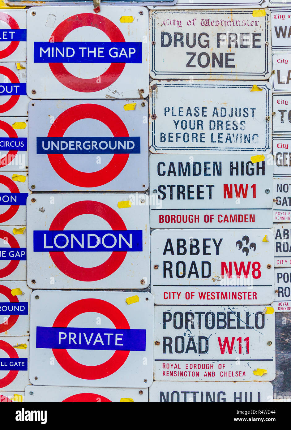 Ein Blick auf die Portobello Road Market Stockfoto