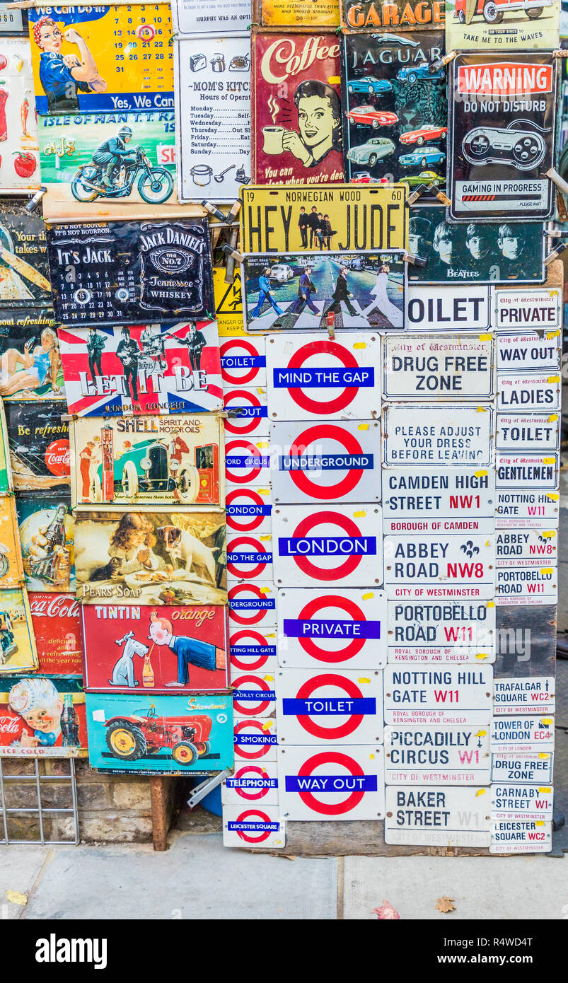 Ein Blick auf die Portobello Road Market Stockfoto