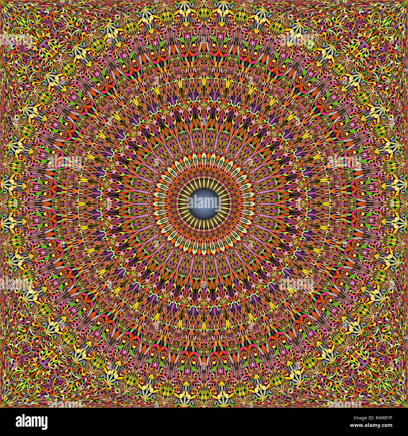 Bunte nahtlose abstrakte Blumengarten Mandala ornament Muster Tapete - Tribal Vector Illustration Stock Vektor