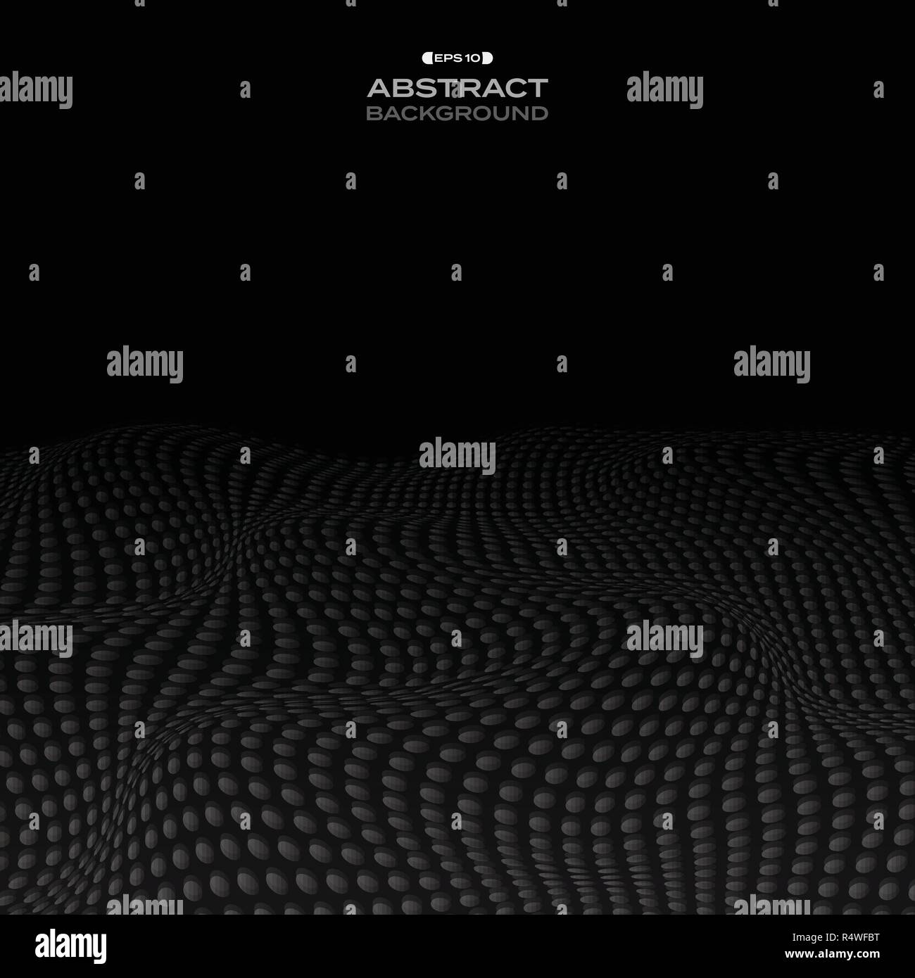 Zusammenfassung von schwarzen Punkten stripe Wellenmuster Hintergrund, Illustration Vector EPS 10. Stock Vektor