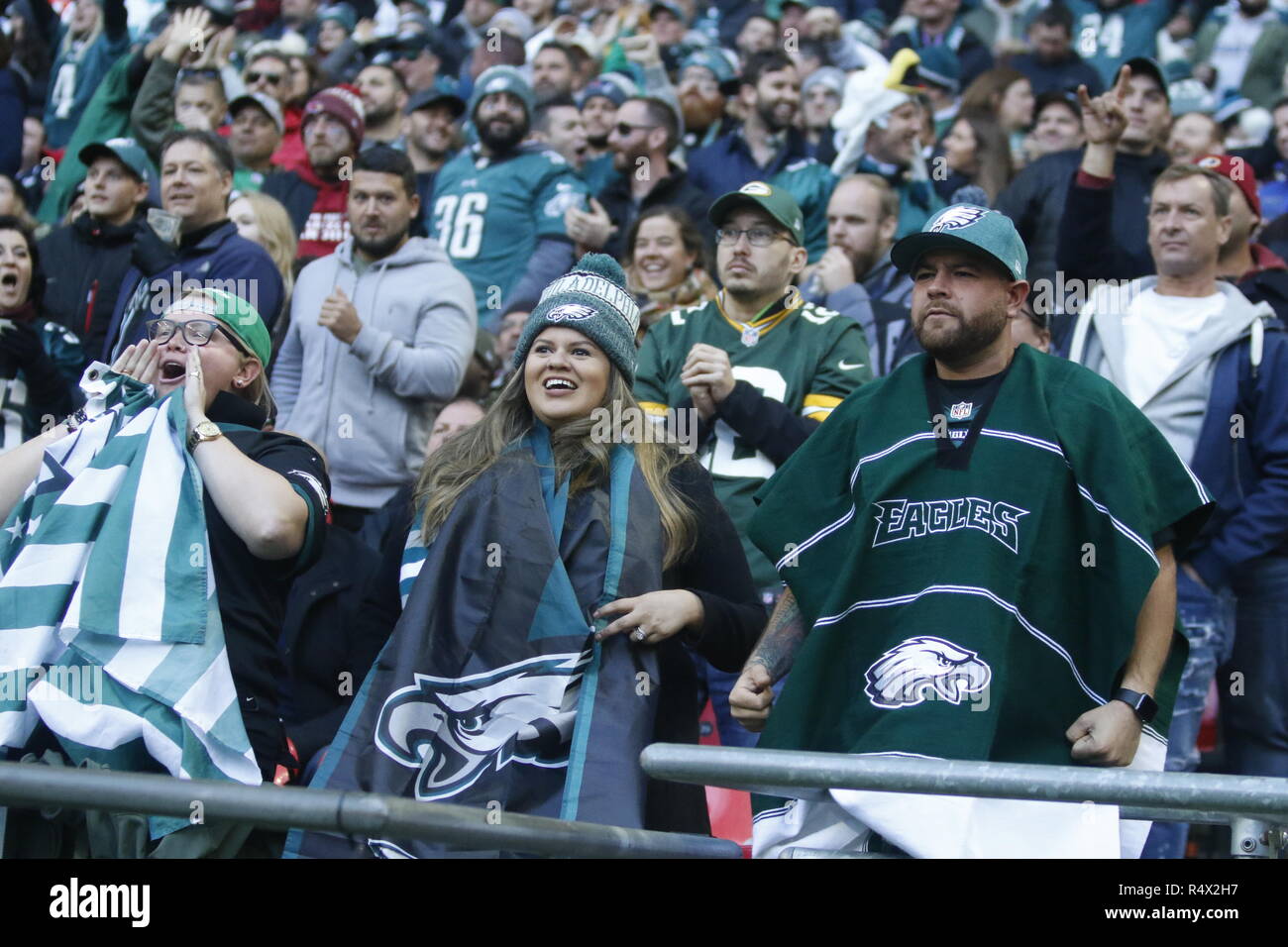 Jacksonville Jaguars vs Philadelphia Eagles, NFL International Series im Wembley Stadion in London, Großbritannien Mit: Atmosphäre, Wo: London, Vereinigtes Königreich, wenn: 28 Okt 2018 Credit: Ricky Swift/WENN.com Stockfoto