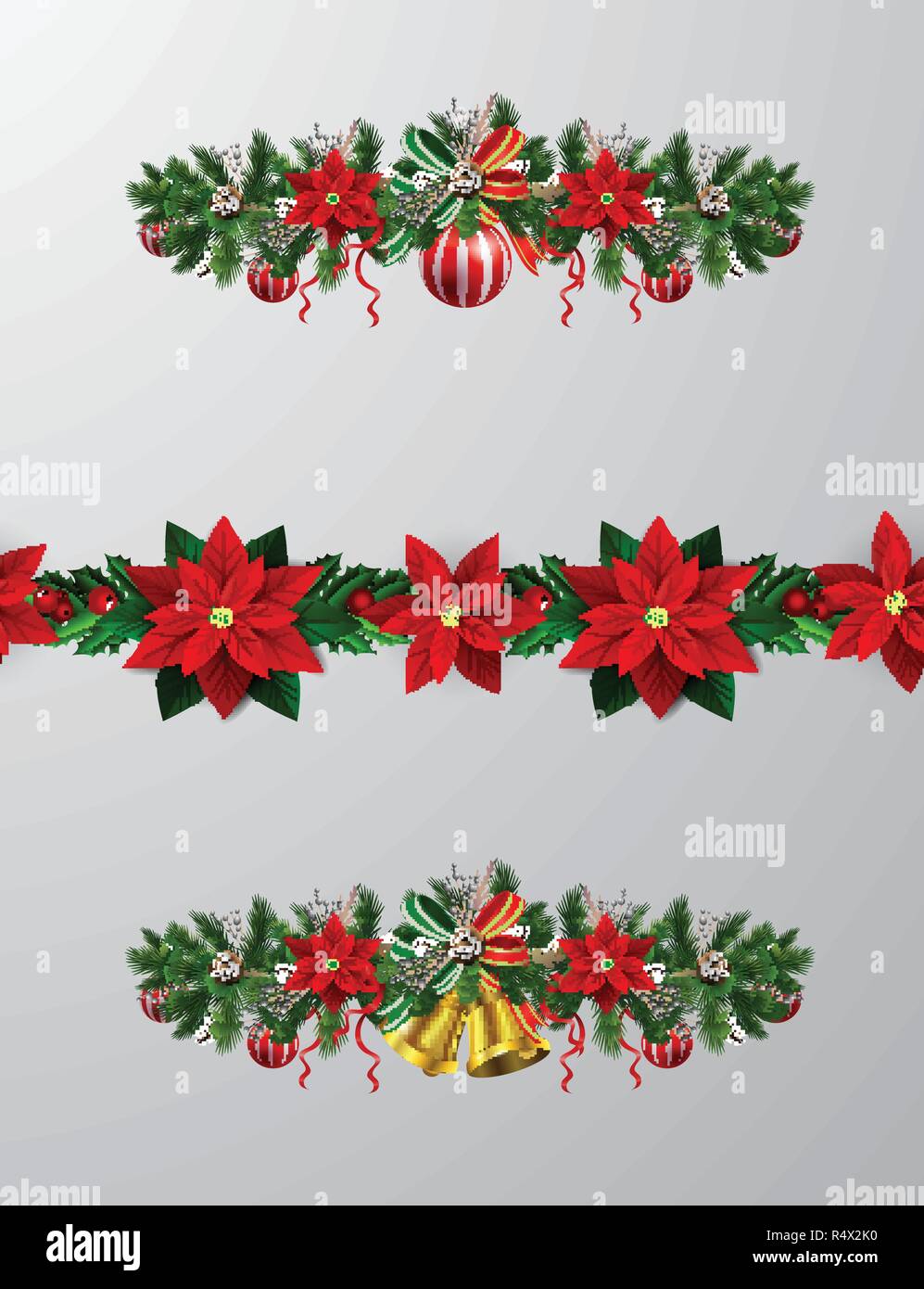 Christmas tree branch Dekorationen Stock Vektor