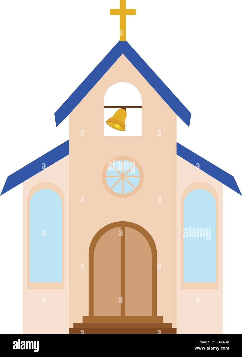 Abstrakte cute Kirche Stock Vektor