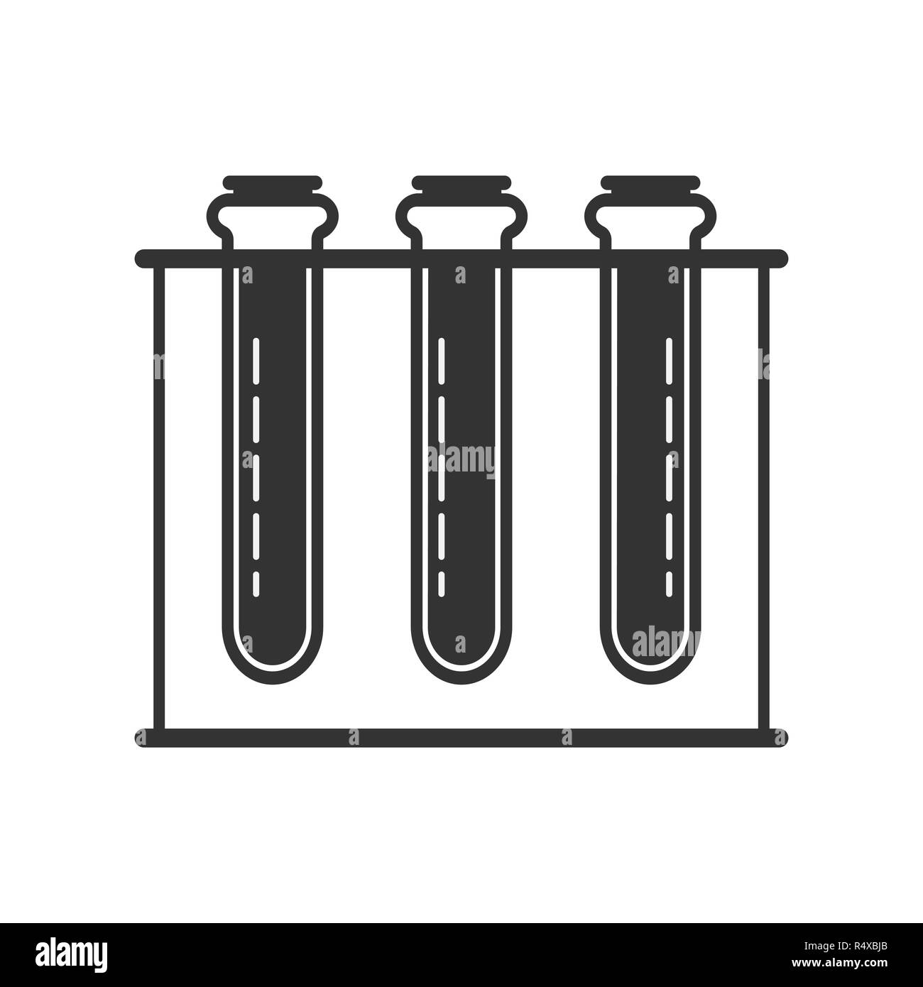 Reagenzglas Symbol. Vector Illustration, flache Bauform. Stock Vektor