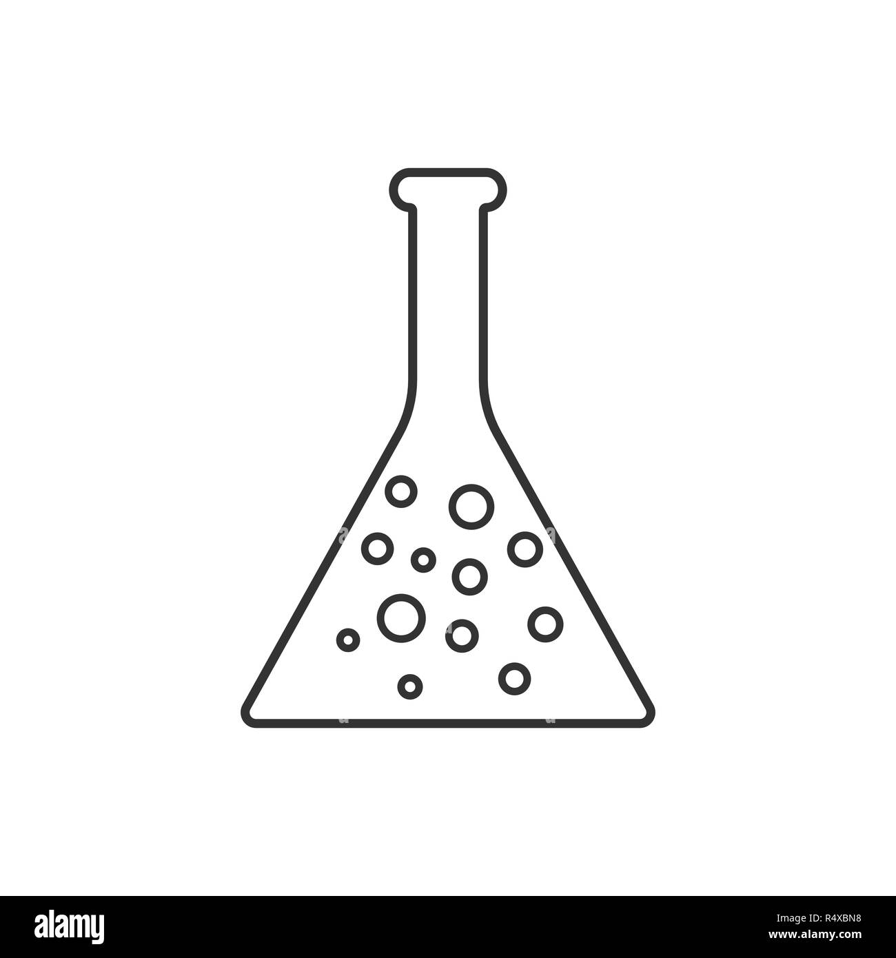 Reagenzglas Symbol. Vector Illustration flach Stock Vektor