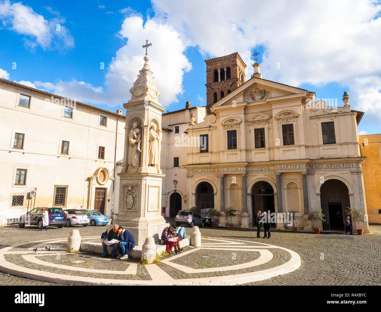 Die Basilika San Bartolomeo auf der Tiberinsel - Rom, Italien Stockfoto