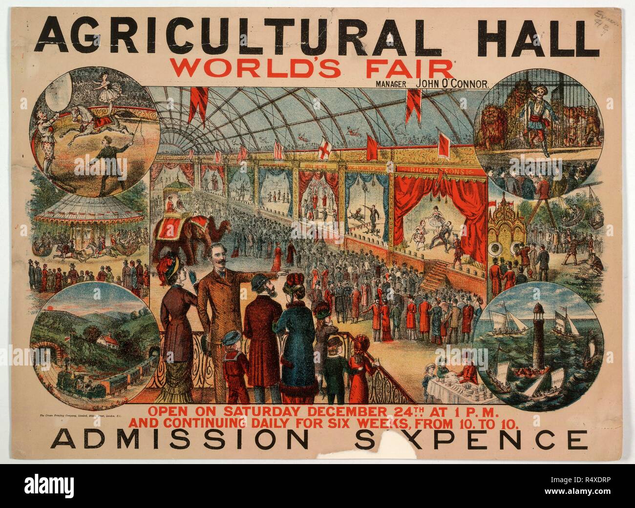 World's Fair. Royal Agricultural Hall, Islington 1881-82. Eine Sammlung von Broschüren, Handzettel, und sonstige Drucksachen. Ursprünglich veröffentlicht in London, 1800 - 1895. Bild aus einer Sammlung von Broschüren, Handzettel und sonstige Drucksachen im Zusammenhang mit viktorianischen Unterhaltung und Alltag. Ursprünglich veröffentlicht in London, 1800 - 1895. Quelle: Evan. 412. Sprache: Englisch. Stockfoto