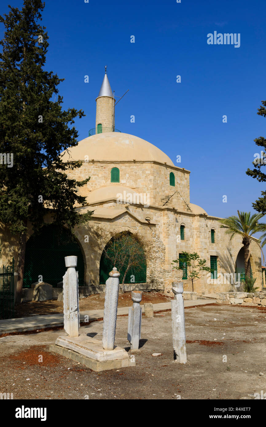 Hala Sultan Tekke Moschee, Larnaca, Zypern Stockfoto