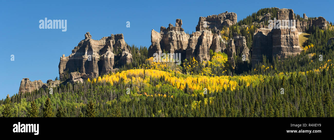 North America, American, USA, Rocky Mountains, Colorado, Uncompahgre National Forest, Owl Creek Pass Stockfoto