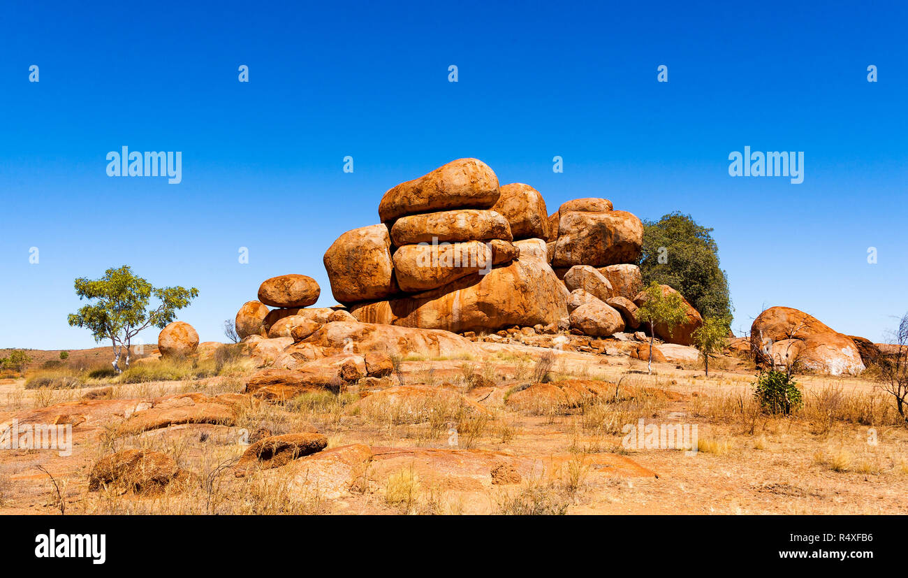Devils Marbles sind ein Reiseziel in Northern Territory Stockfoto