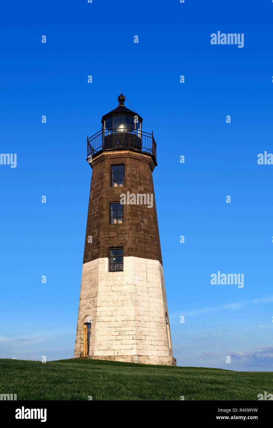 Point Judith Leuchtturm, Rhode Island, USA. Stockfoto