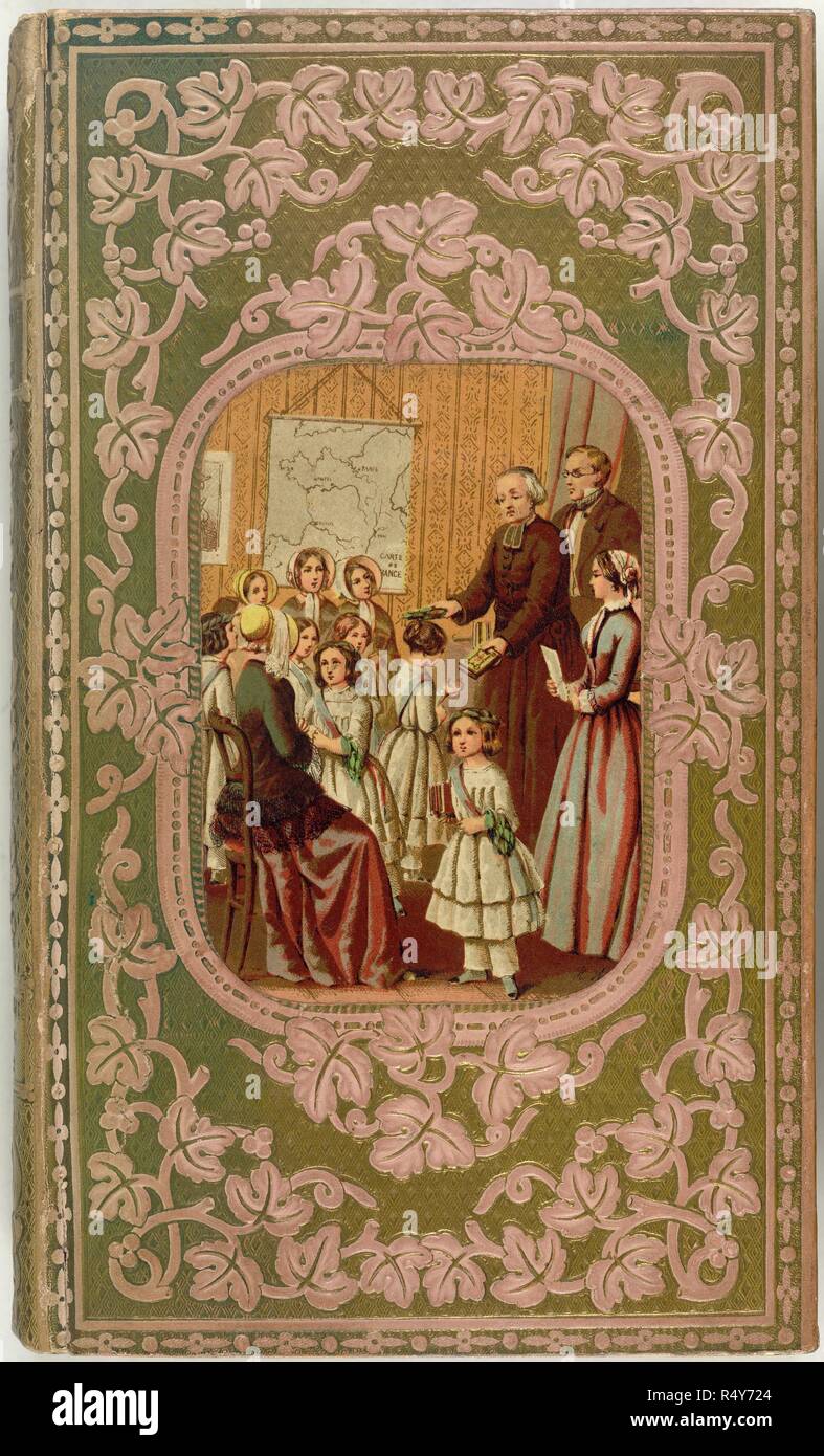 Lehre. L'Orpheline de Moscou, ou, la Jeune institutrice. Touren, 1851. Kinder und ihre Lehrer. Bild von L'Orpheline de Moscou, ou, la Jeune institutrice 9e Ã©dition. genommen. Ursprünglich veröffentlicht in Tours, 1851 produziert. . Quelle: C 109.aa.8, vordere Abdeckung. Sprache: Französisch. Stockfoto