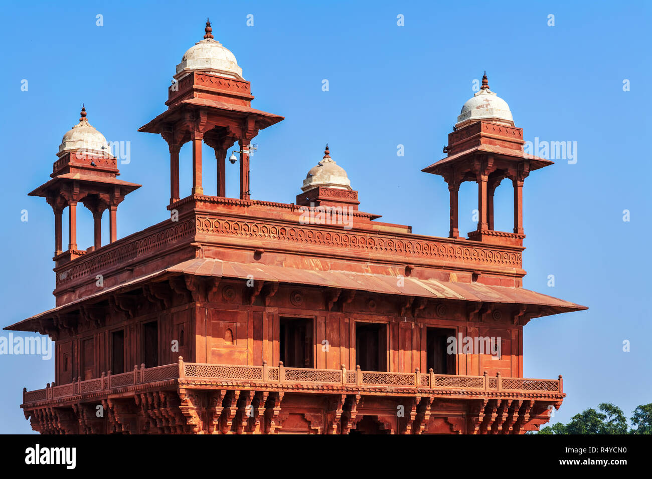 Gebäude in Fatehpur Sikri die Stadt des Sieges der Verlassenen roten Stein Stadt in Indien durch die Große Großmogul Akbar im späten 16. Jahrhundert Stockfoto