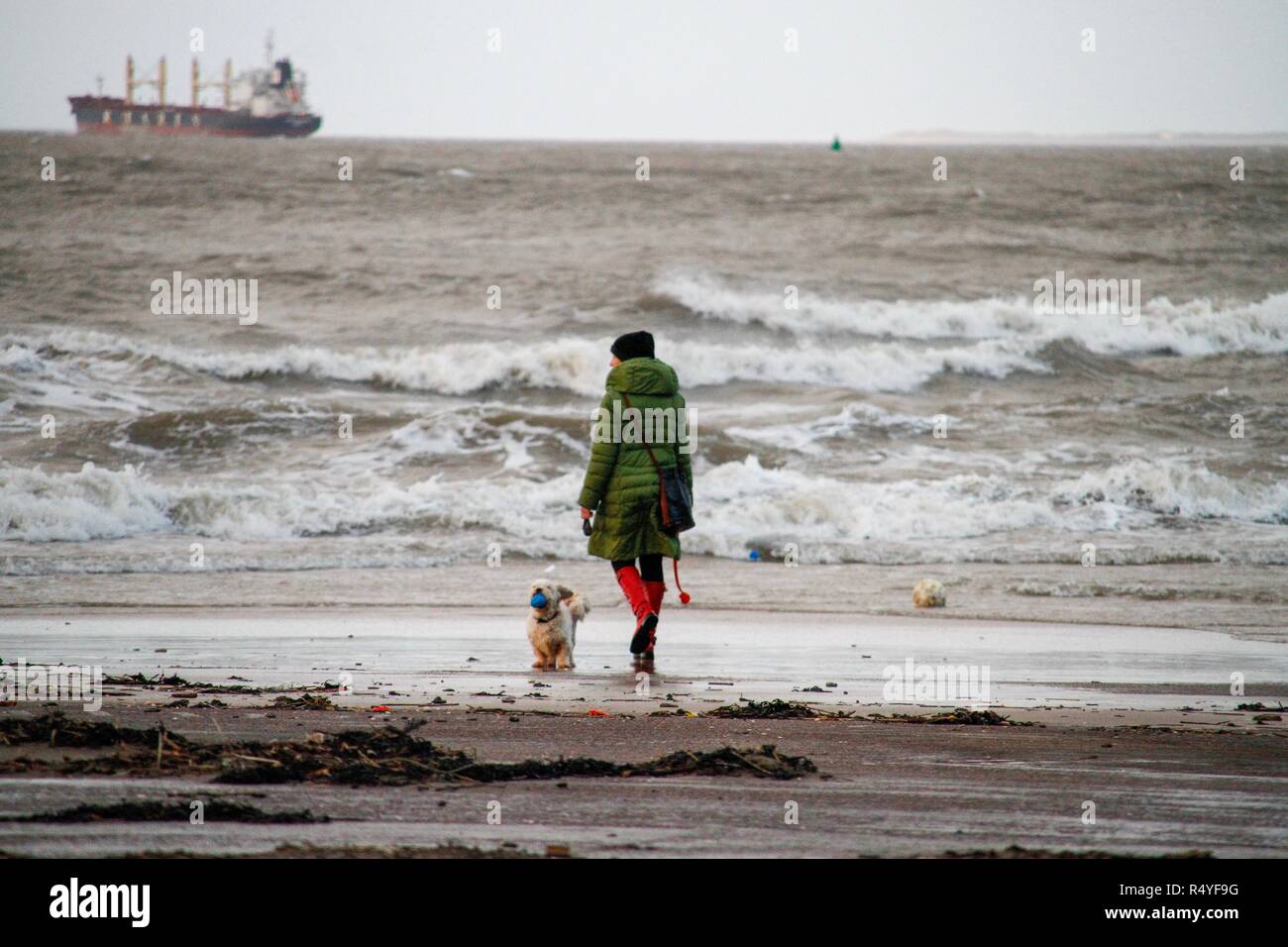 Wirral, Merseyside. 28. Nov 2018. UK Wetter: Sturm Diana hits Merseyside credit Ian Fairbrother/Alamy leben Nachrichten Stockfoto