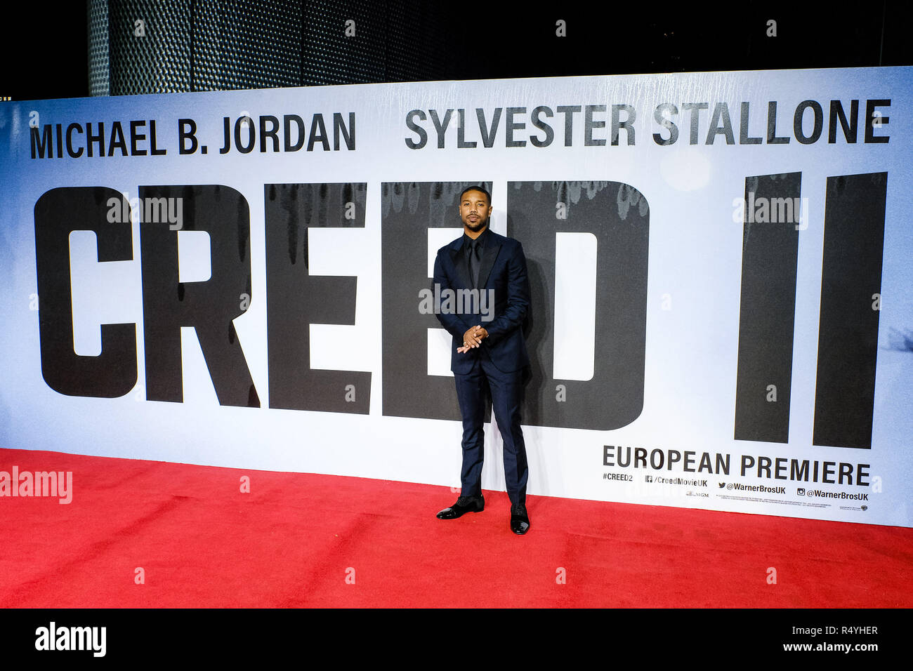 London, Großbritannien. 28. November 2018. Michael B. Jordanien bei der Europäischen Premiere von Assassin's Creed II" am Mittwoch, den 28. November 2018 BFI IMAX, London statt. Bild: Michael B. Jordan. Credit: Julie Edwards/Alamy leben Nachrichten Stockfoto