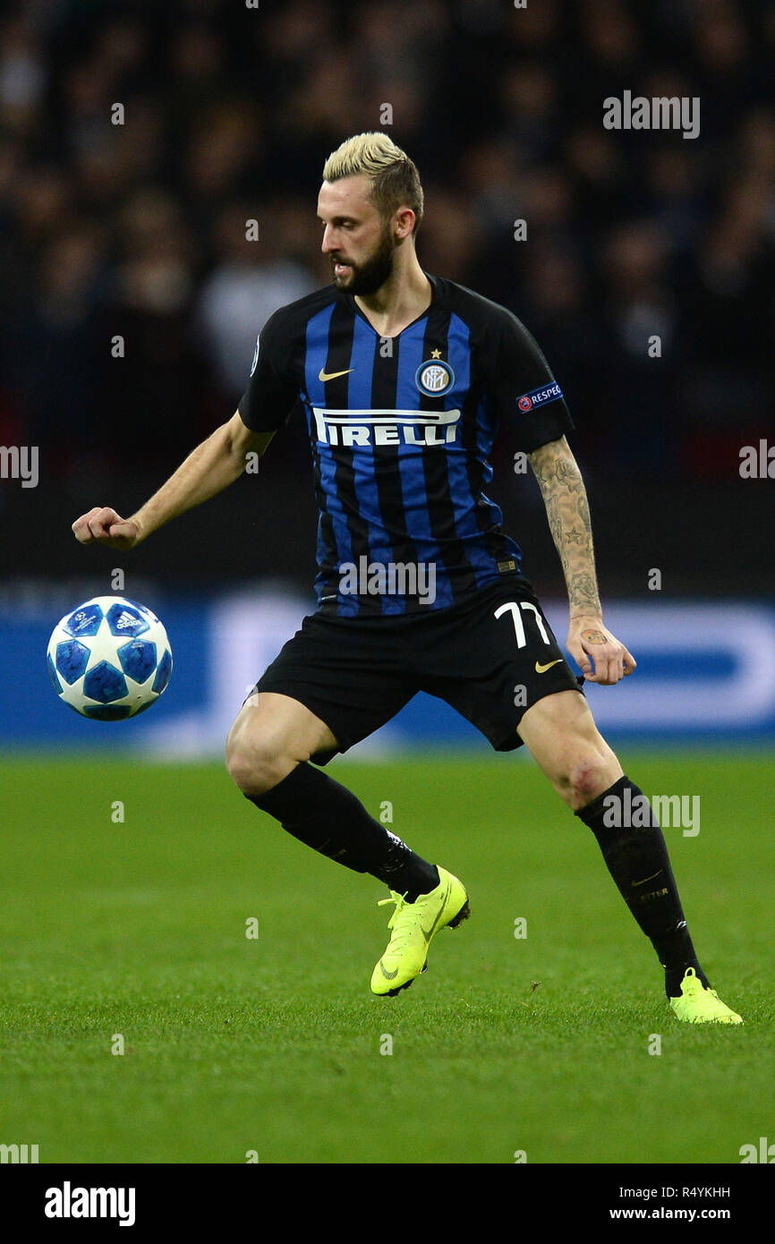 Wembley Stadion, London, UK. 28. November 2018. Marcelo Brozović von Inter Mailand - Tottenham Hotspur v Inter Mailand, UEFA Champions League, Wembley Stadion, London (Wembley) - 28. November 2018 Credit: Spieltag Bilder begrenzt/Alamy leben Nachrichten Stockfoto