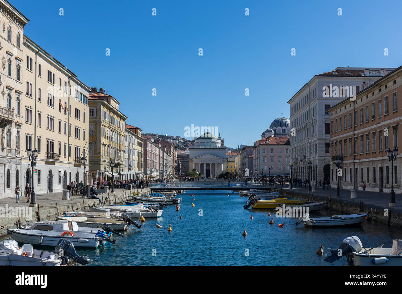 Die Grand Canal (Canal Grande) in Triest, Friaul Julisch Venetien, Italien Stockfoto