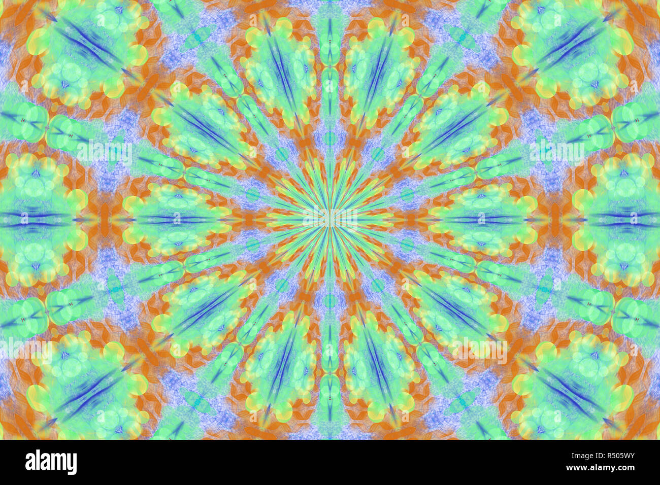 Buntes Kaleidoskop Hintergrundbild Stockfoto