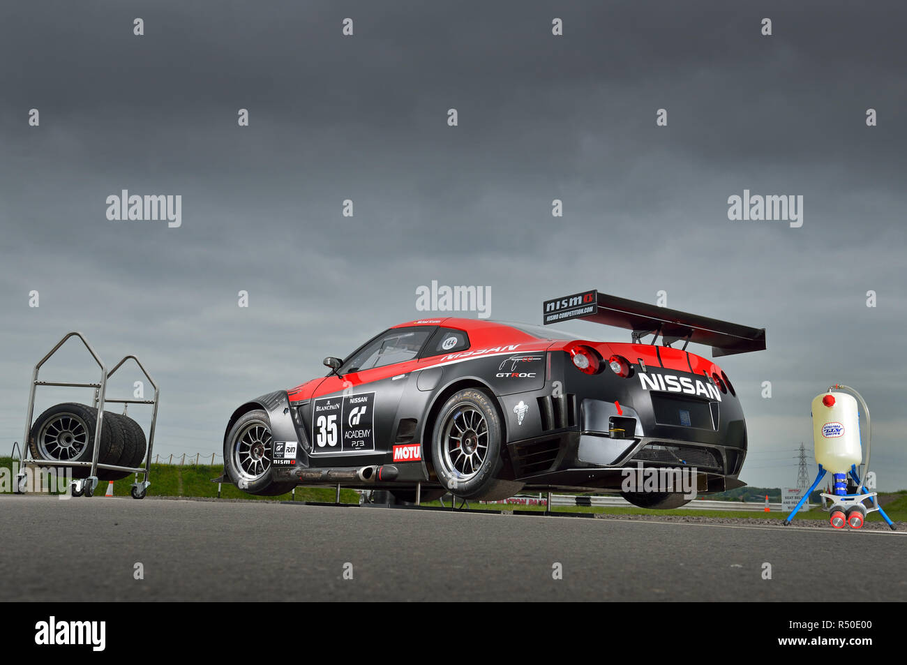 Nissan R35 GT3-Rennwagen Stockfoto